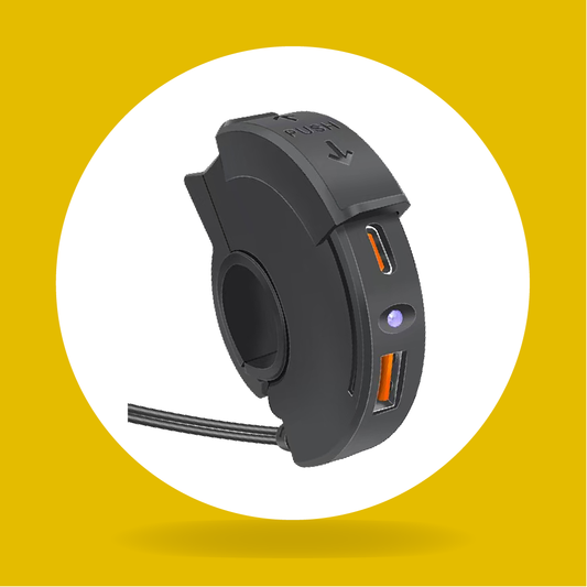 スリムUSB電源 TYPE-A+TYPE-C 2ポート 防水キャップ付